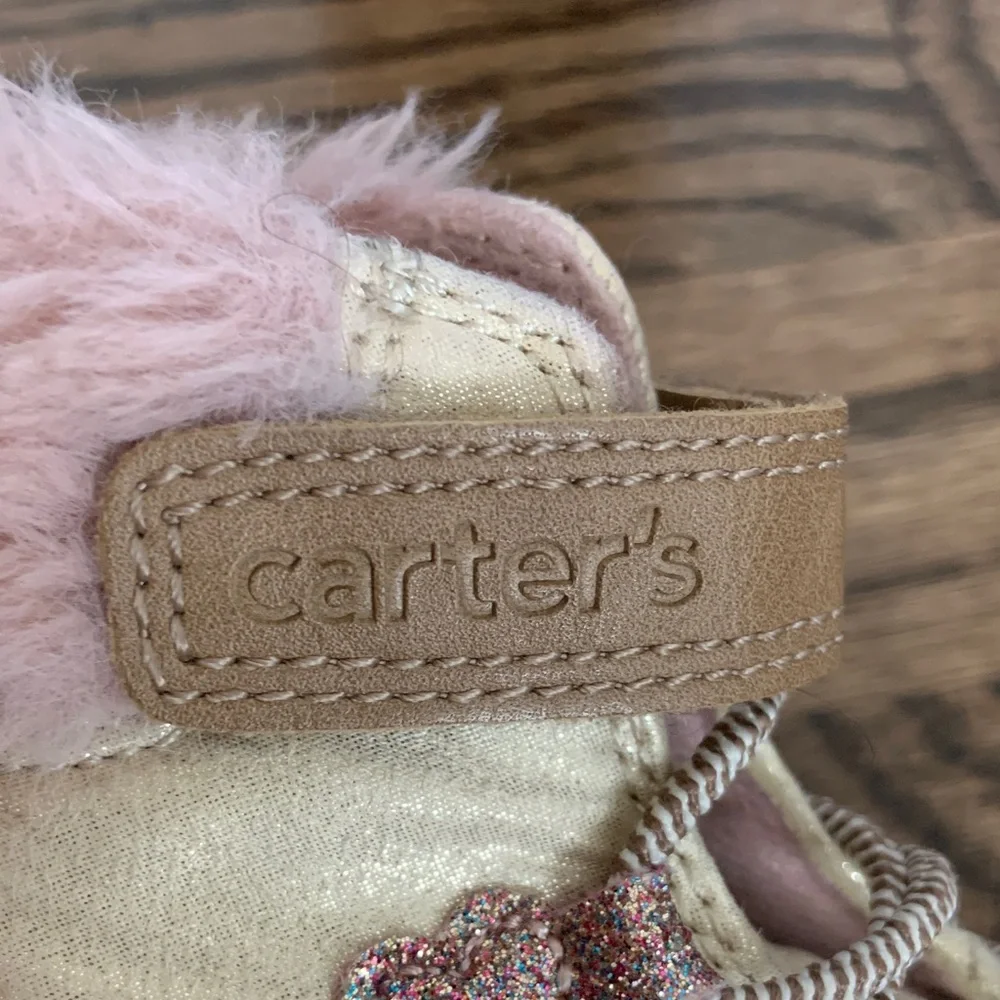 Carter's Pink and Tan Kids Faux-Fur Winter Boots